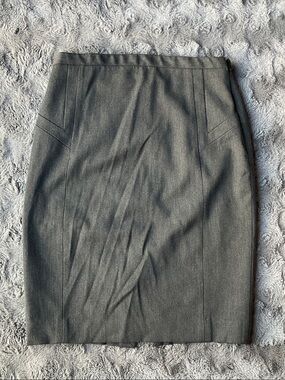 Express Gray Midi Pencil Skirt